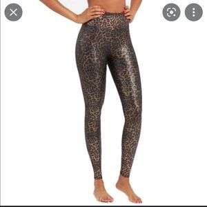 Spanx faux leather cheetah size small